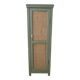 Petite armoire vert celadon et jute