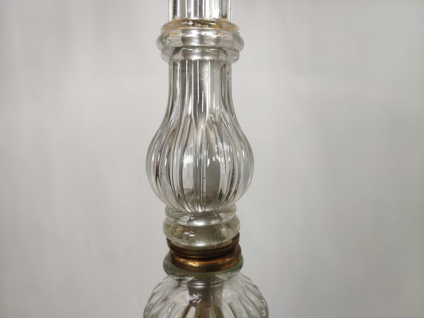 Glass and brass lamppost