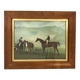 English watercolor reproduction of 20th century equestrian horse