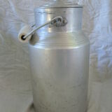 Old aluminum milk pot