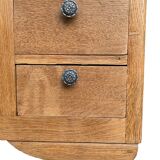 9-drawer art deco sideboard in solid raw oak