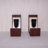 Pair of wall light Louis Kalff-Philips-teak years 60