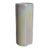 Iridescent white vase