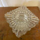 Antique Wall Lamp Ceiling Light Molded Glass + Vintage Black Metal Bracket