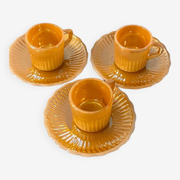 3 tasses Peach Lustre Anchor Hoking