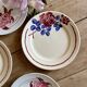 Set of 10 mismatched antique dinner plates