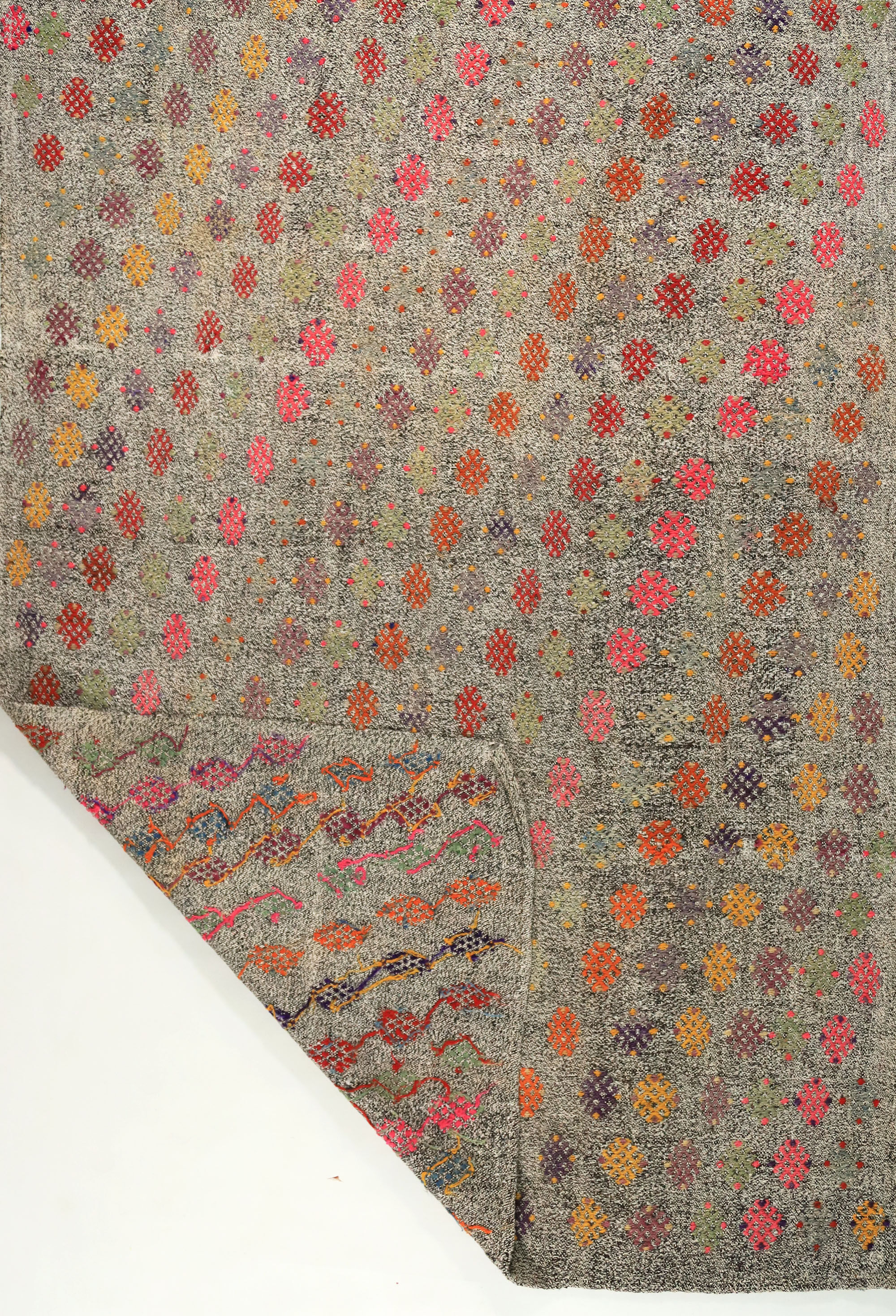 Anatolian handmade kilim rug 273 cm x 179 cm