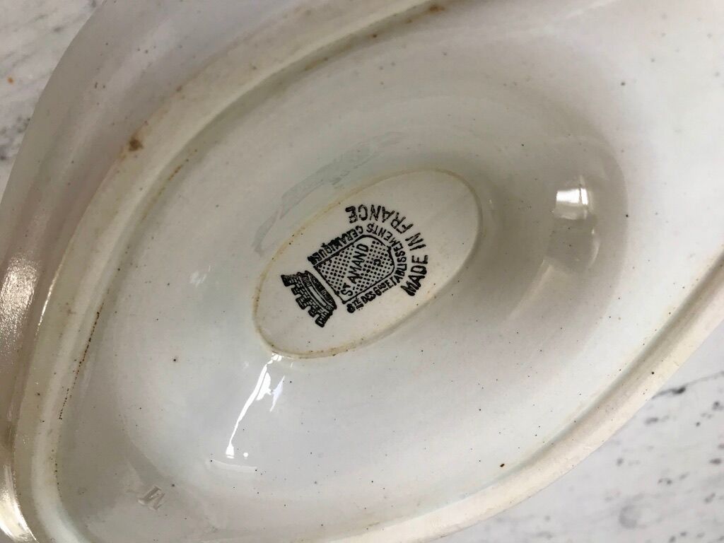 Saucière terre de fer st amand green early twentieth century