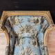 Louis XVI bergère with upholstered ears in lacquered wood