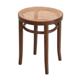 Vintage stool with rattan seat