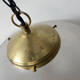 Ancienne lampe suspension demi-sphere xl art-deco vintage