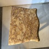 Small curved Louis XV style piece of furniture – marquetry and marble top