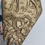 Art Deco wooden mirror with bevelled glass