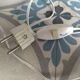 Table lamp in opaline and vintage wood