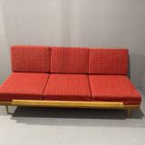 Mid-century folding sofa bed by Drevotvar, 1970s, Czechoslovakia