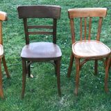 Série de 4 chaises bistrot dépareillées