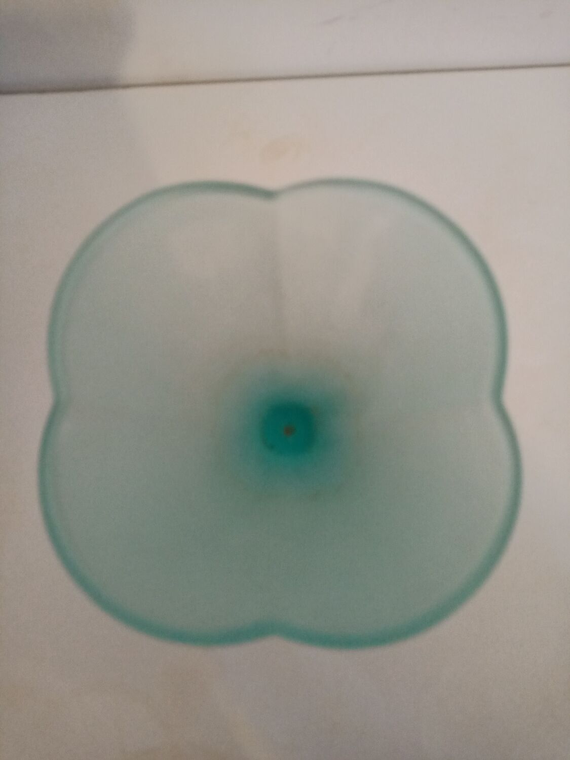 Vintage glass cut mint green pastel Italy