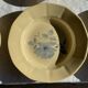 Set of 12 beige, pink, and blue deep plates from Digoin Sarreguemines, vintage.