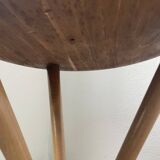 Art deco mirror pedestal table in walnut 1930