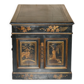 Chinese Bureau Chinoiserie 19th Century Napoleonic Leather
