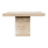 Table géométrique minimaliste en marbre italien du milieu du siècle des années 1970