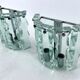 Set of two cut glass sconces by Zero Quattro, Italy 1970s