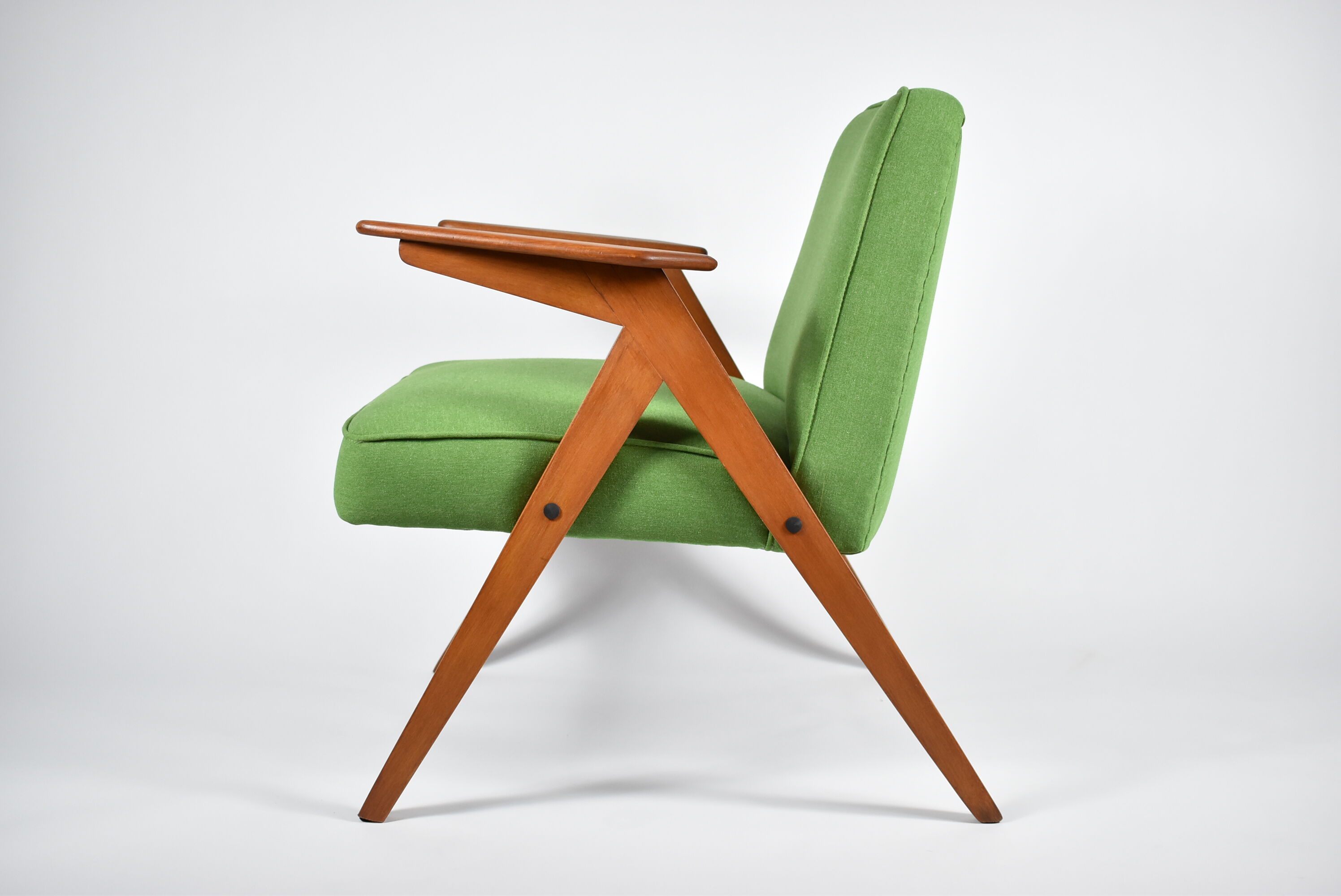 Vintage armchair "Bunny" 1960s, spring green