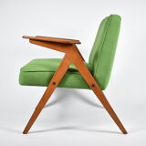 Fauteuil vintage "Bunny" années 1960, vert printemps