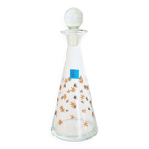 Carafe soufflée à la bouche et gravée étoile, Matous Bruges