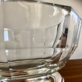 Italian salad bowl crystal silver 1970
