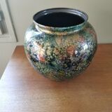 Eglomise Lacquered Glass Vase Line