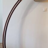 Wooden arc floor lamp