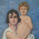 Portrait painting of a woman and child