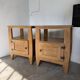 Pair of oak bedside tables 1950