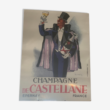 Affiche publicitaire champagne castellane