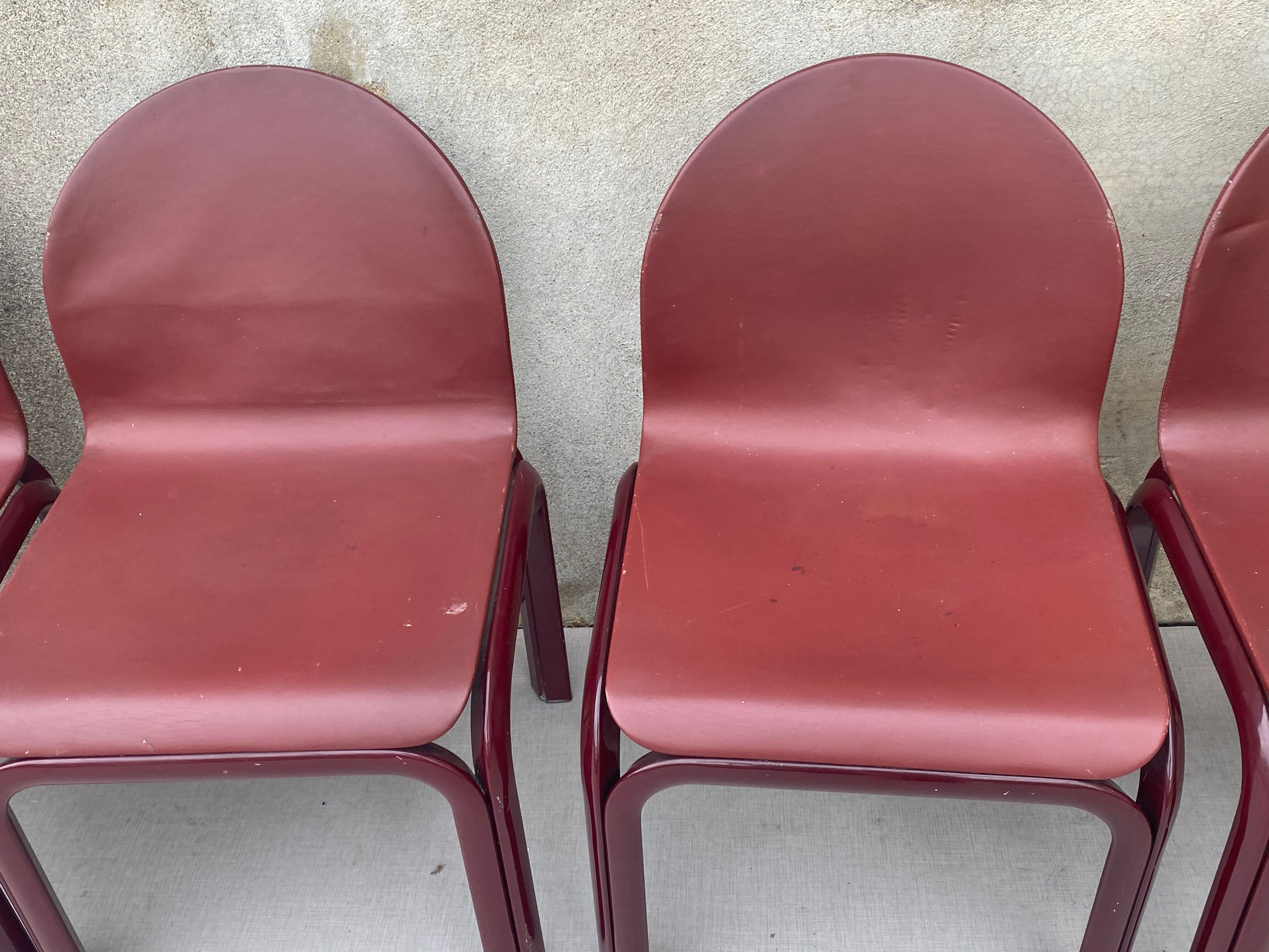 6 chairs by Gae Aulenti for Knoll