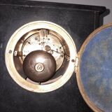 Black and green marble clock