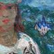 Oil on canvas by Pierre Monteret Three women twentieth