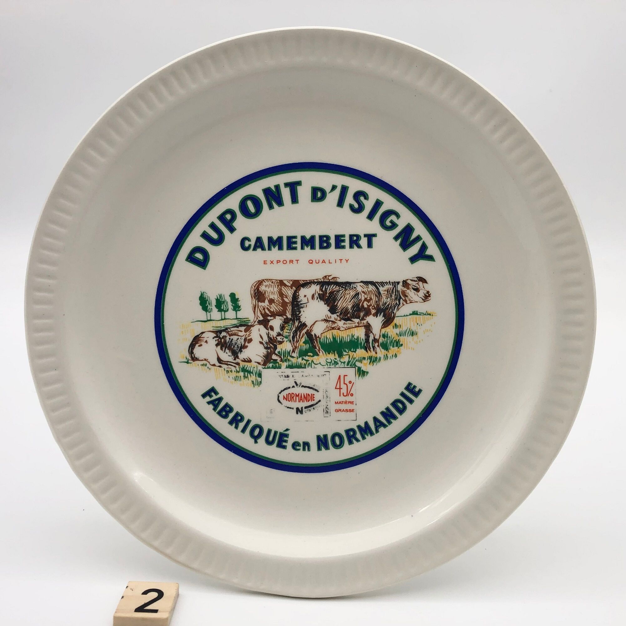 6 cheese plates "Faïence de St-Amand"