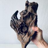 Raw vine candle holder