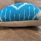 Silk Ikat Pillow Cover, Vertical Stripe Medallion Cushion 16x16