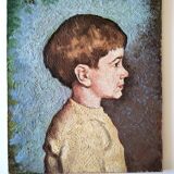 Portrait of a boy – oil on canvas – signed "vax", 1952