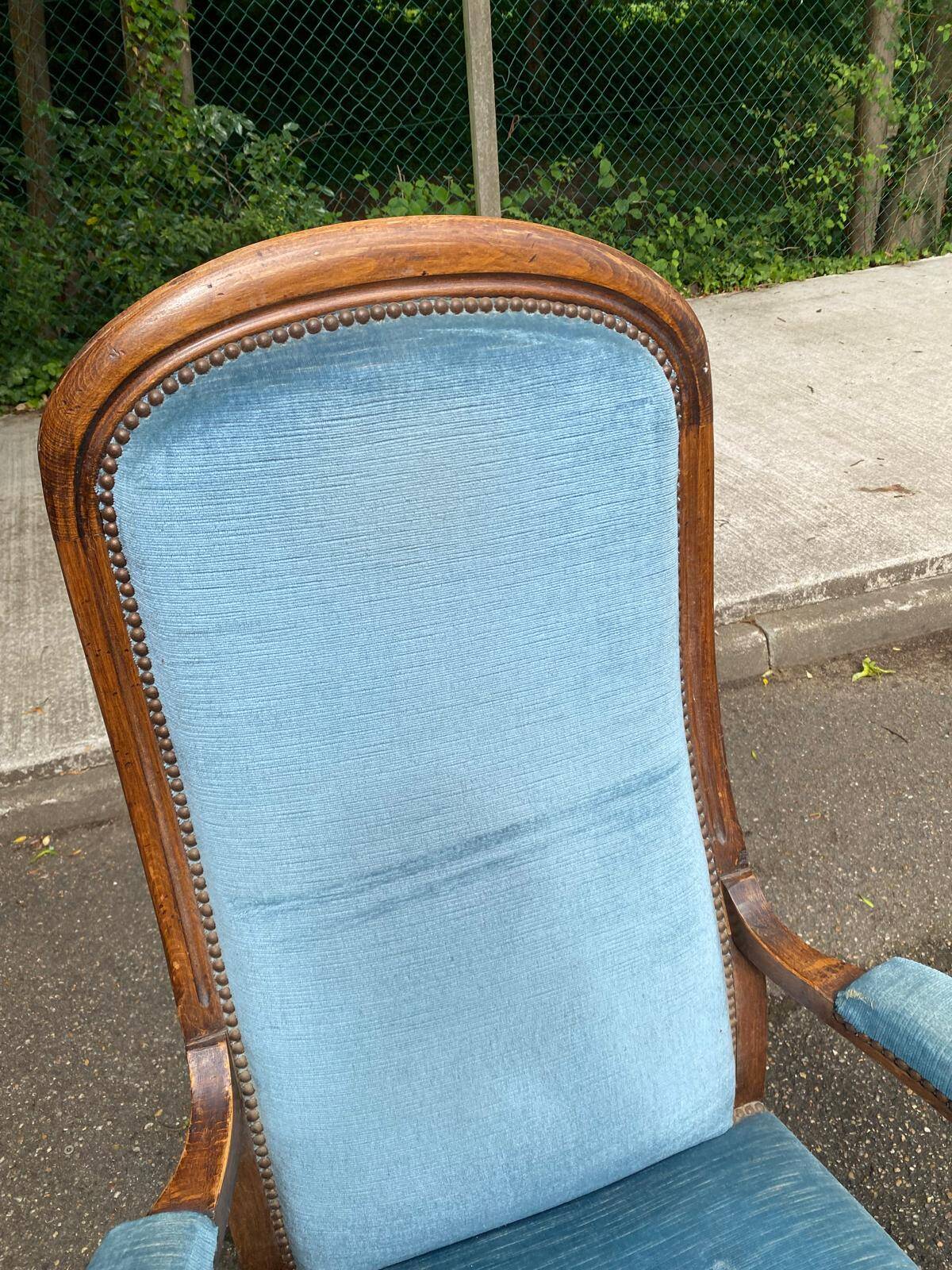 Fauteuil Voltaire Louis Philippe d'époque XIXe siècle