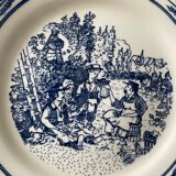 Two antique plates in Gien porcelain France