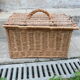 Vintage wicker basket for poultry rabbit