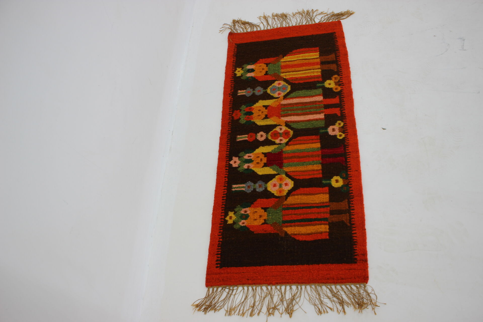 1960s Small Polish Wool Rug 132x51cm