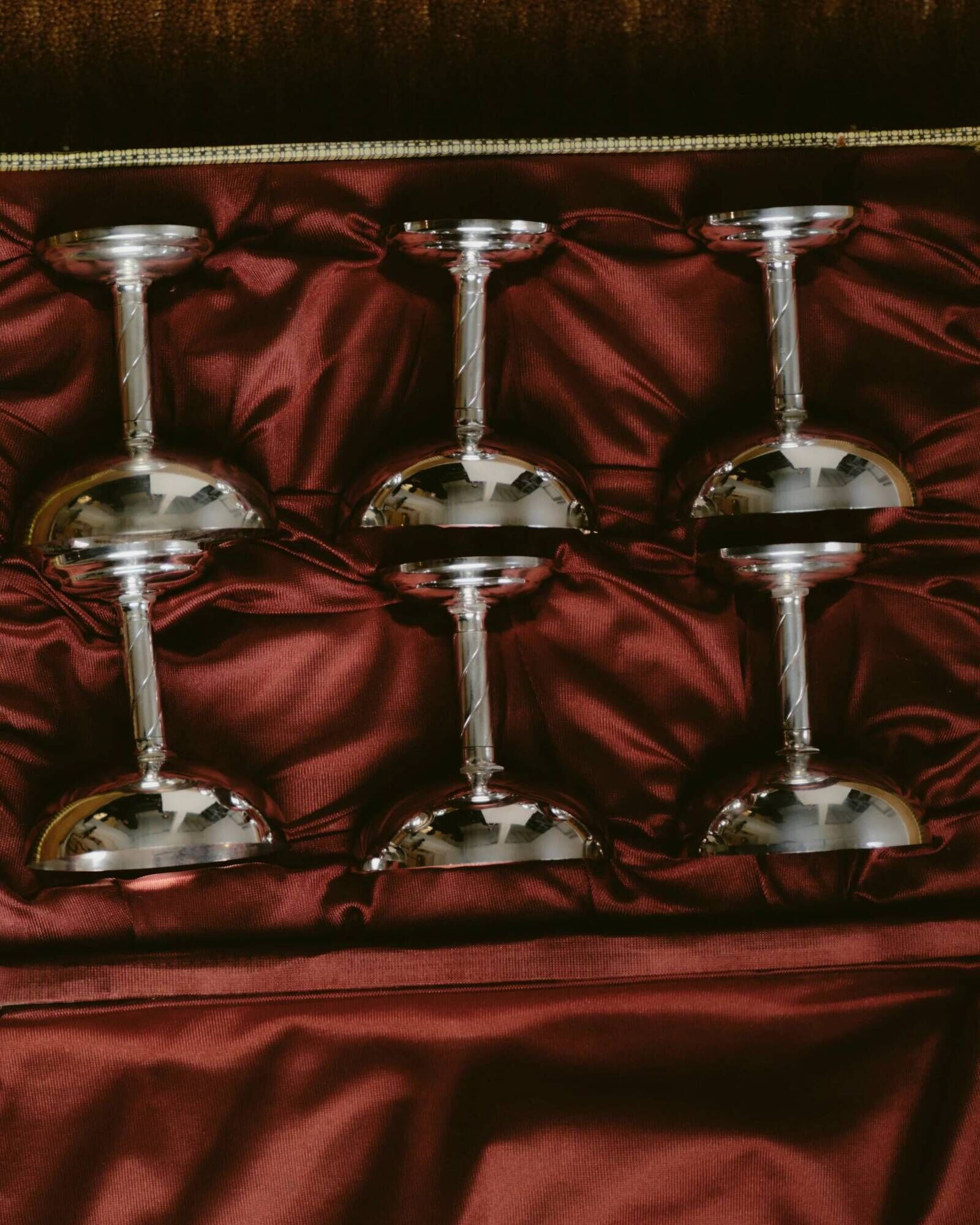 Set de 6 coupes à champagne en métal, années 1960