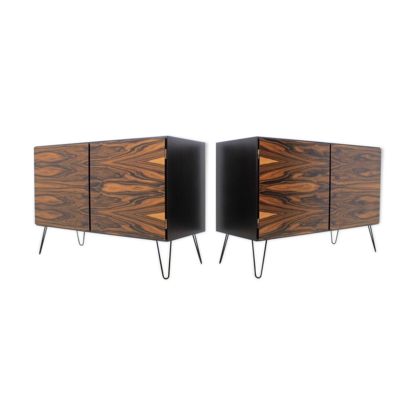 Pair of credenzas Scandinavian 60s mahogany and Rosewood