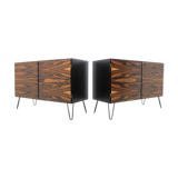 Pair of credenzas Scandinavian 60s mahogany and Rosewood