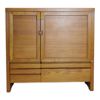 Pierre Chapo buffet R18, solid elm, 1960-1970